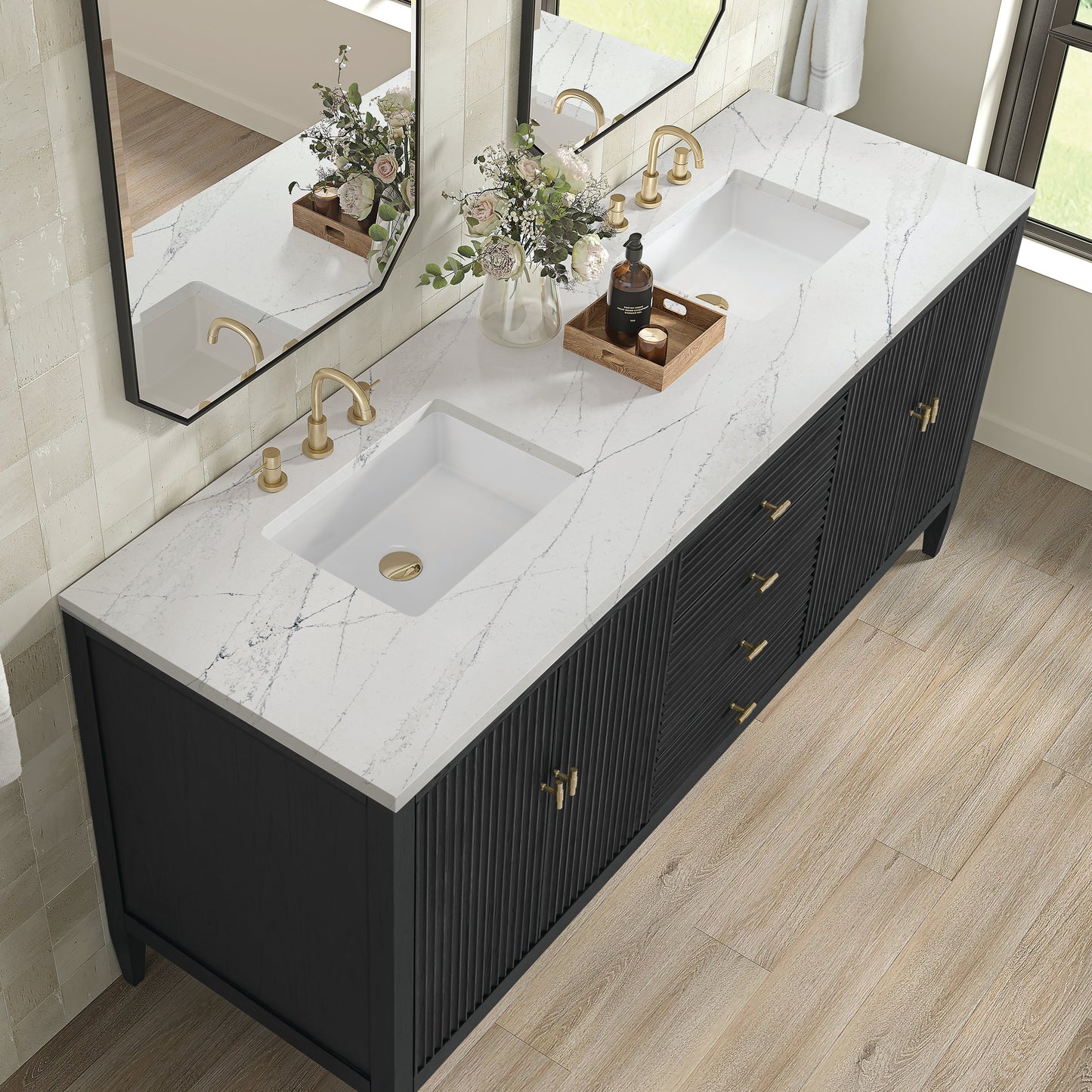 
                  
                    Myrrin 72" Double Vanity in Carbon Oak - James Martin Vanities
                  
                