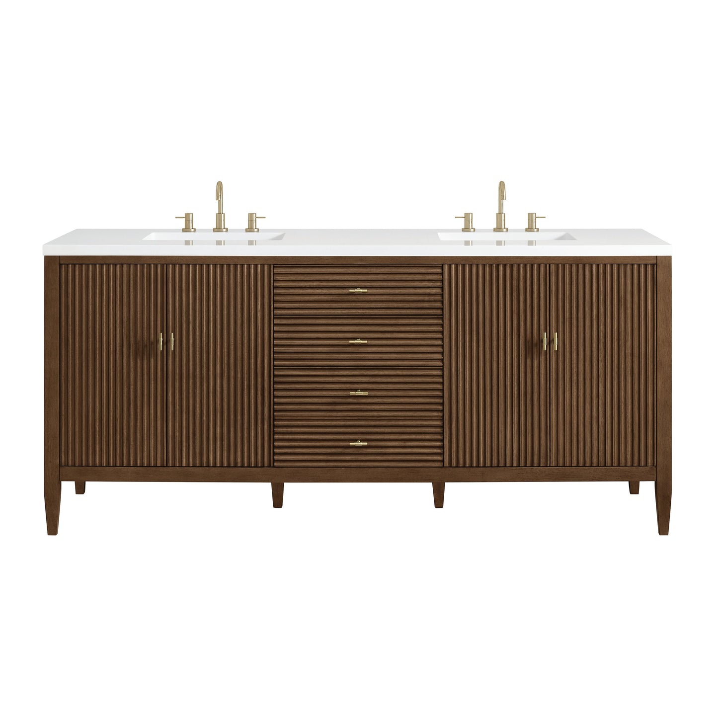 
                  
                    Myrrin 72" Double Vanity in Mid-Century Walnut - James Martin Vanities
                  
                