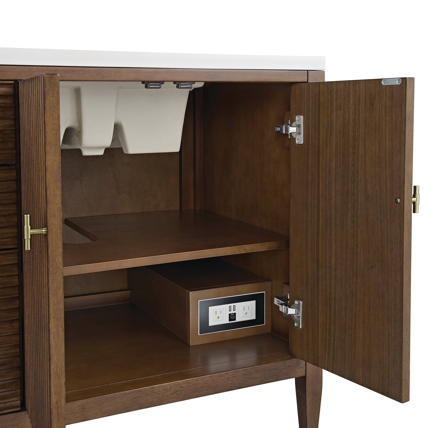 
                  
                    Myrrin 72" Double Vanity in Mid-Century Walnut - James Martin Vanities
                  
                