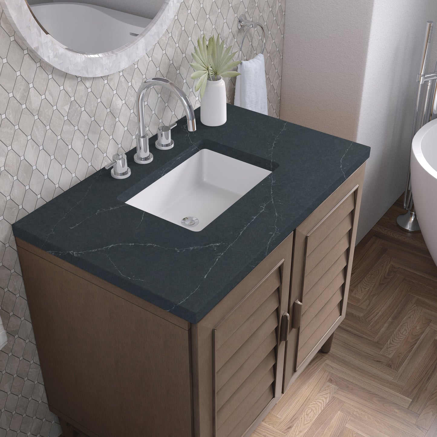 
                  
                    Portland 36" Single Bathroom Vanity Single Bathroom Vanity James Martin Vanities Charcoal Soapstone Silestone 
                  
                