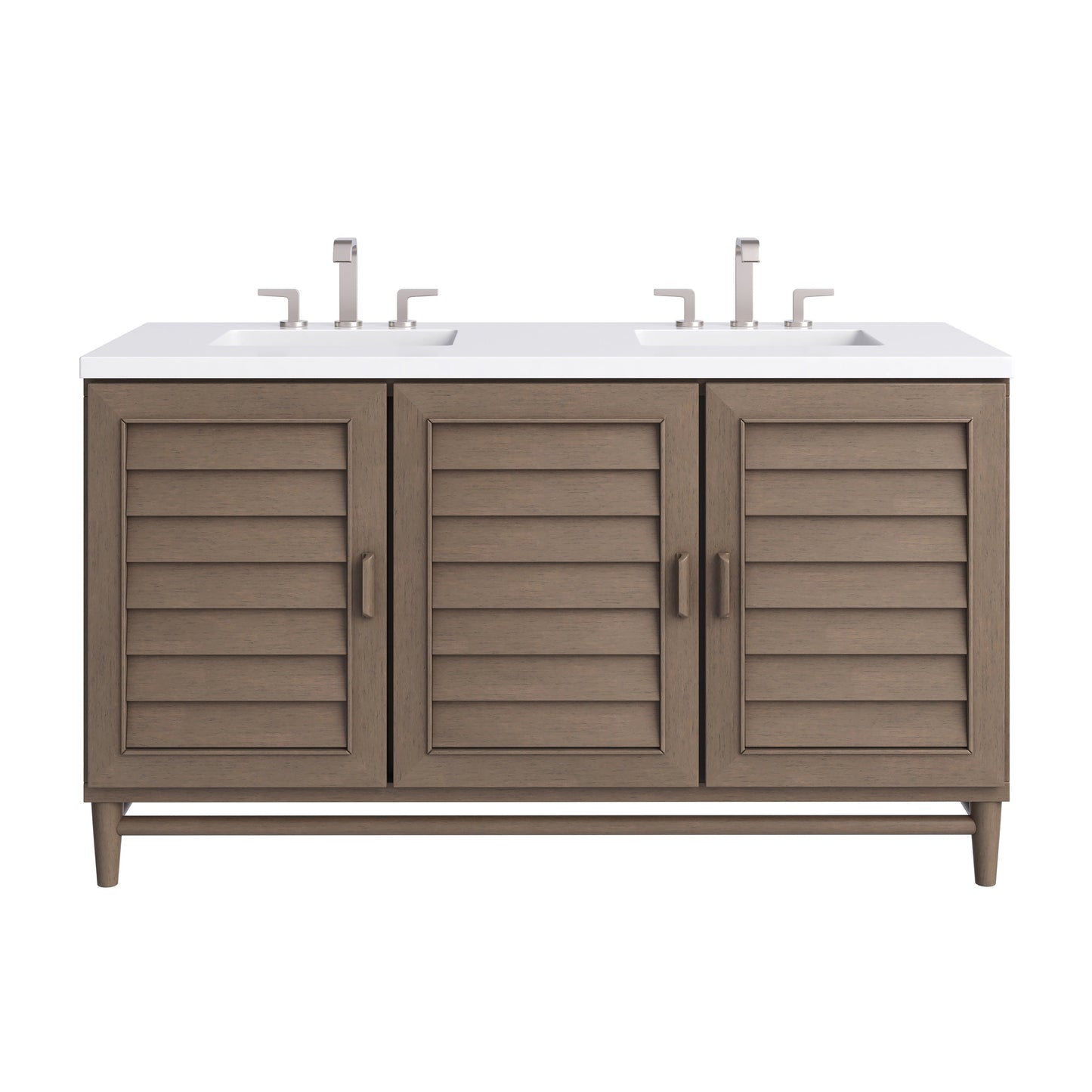 
                  
                    Portland 60" Double Bathroom Vanity in Whitewashed Walnut Double bathroom Vanity James Martin Vanities 
                  
                