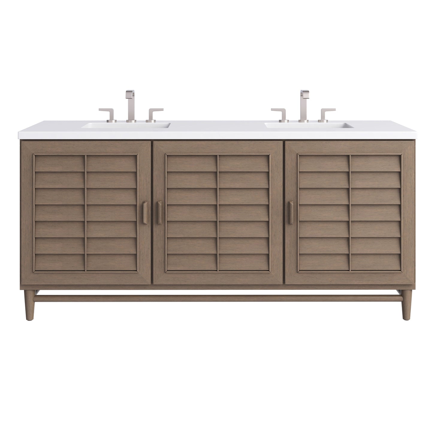 
                  
                    Portland 72" Double Bathroom Vanity in Whitewashed Walnut Double bathroom Vanity James Martin Vanities 
                  
                
