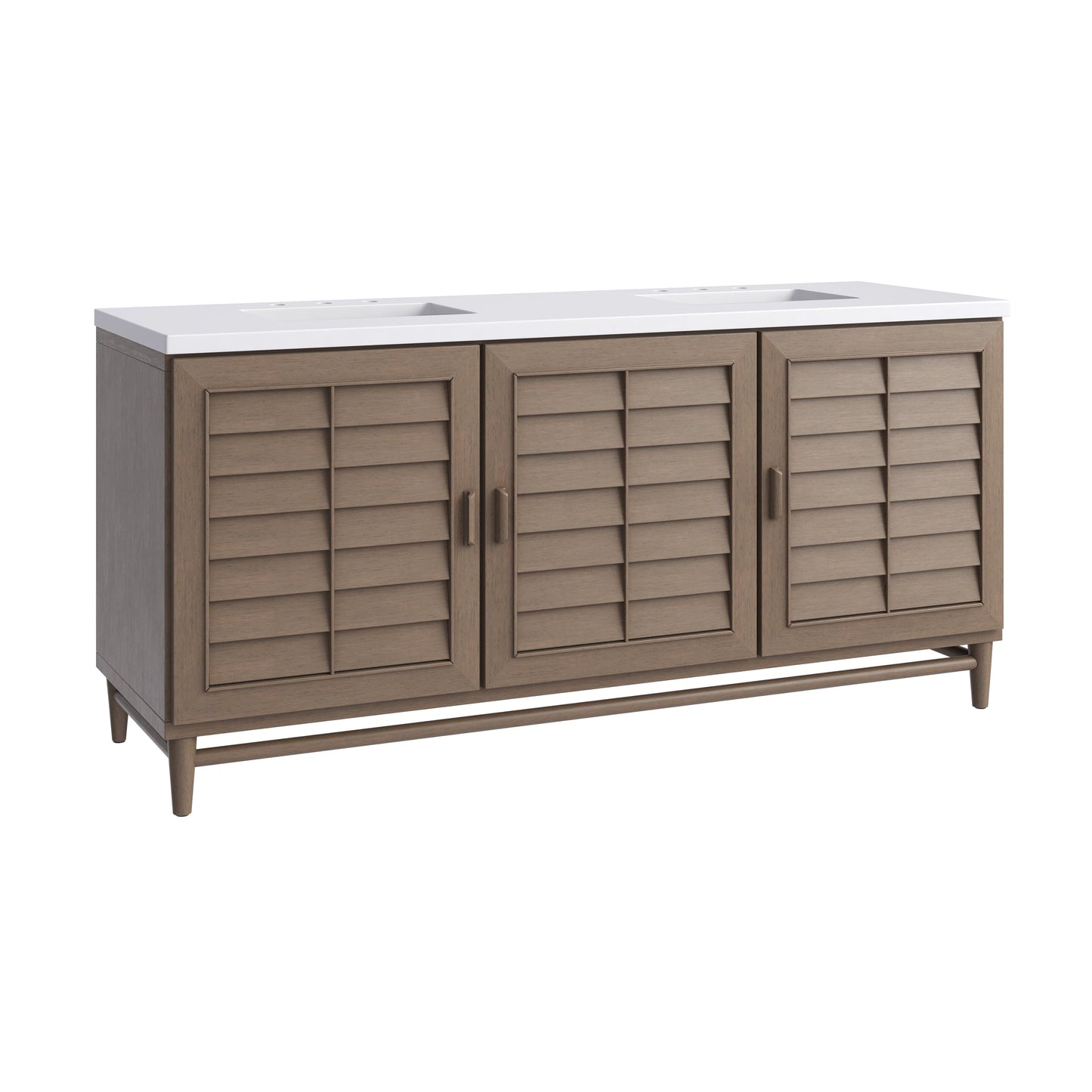 
                  
                    Portland 72" Double Bathroom Vanity in Whitewashed Walnut Double bathroom Vanity James Martin Vanities 
                  
                