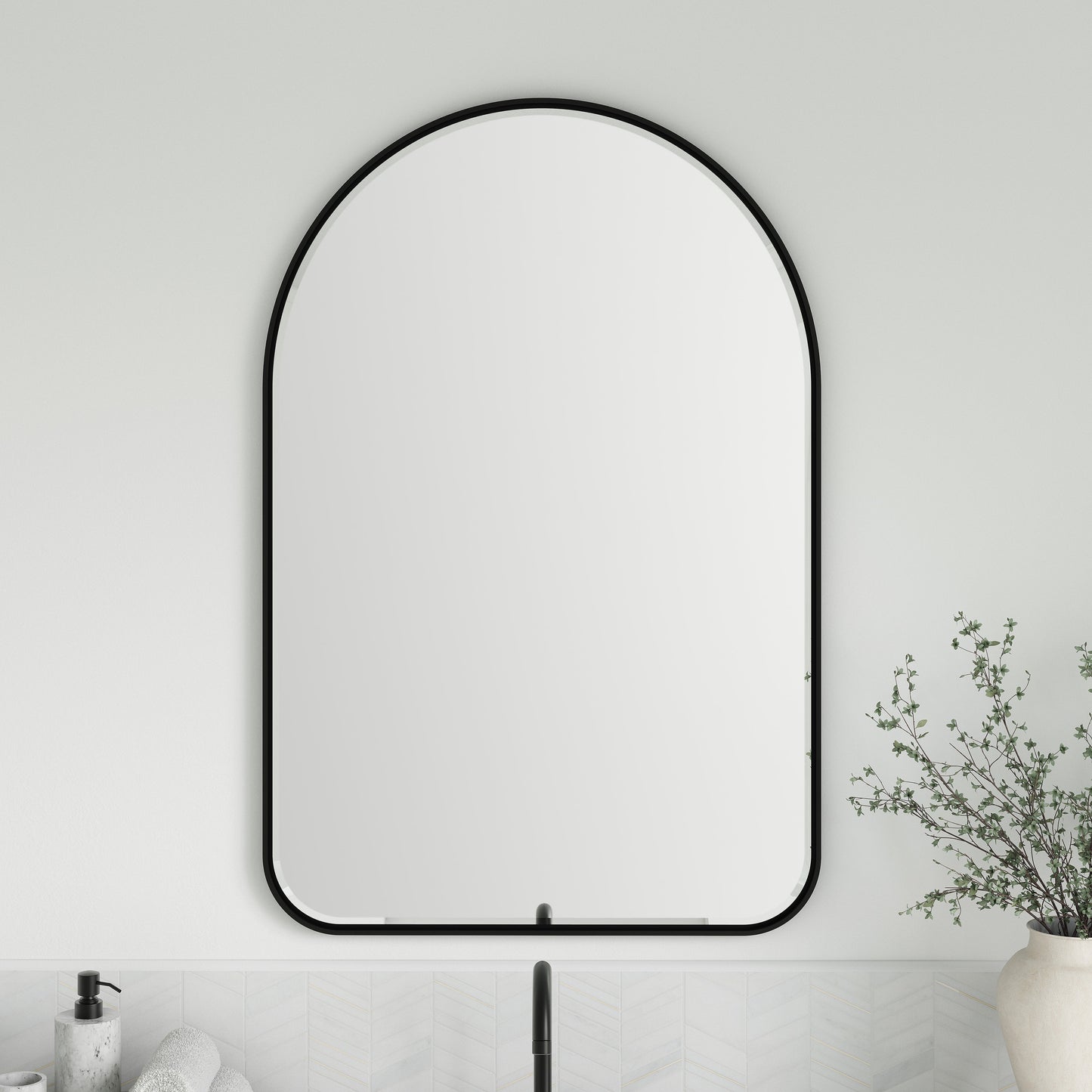 
                  
                    Rohe 24" Arched Mirror in Matte Black James Martin Vanities 
                  
                