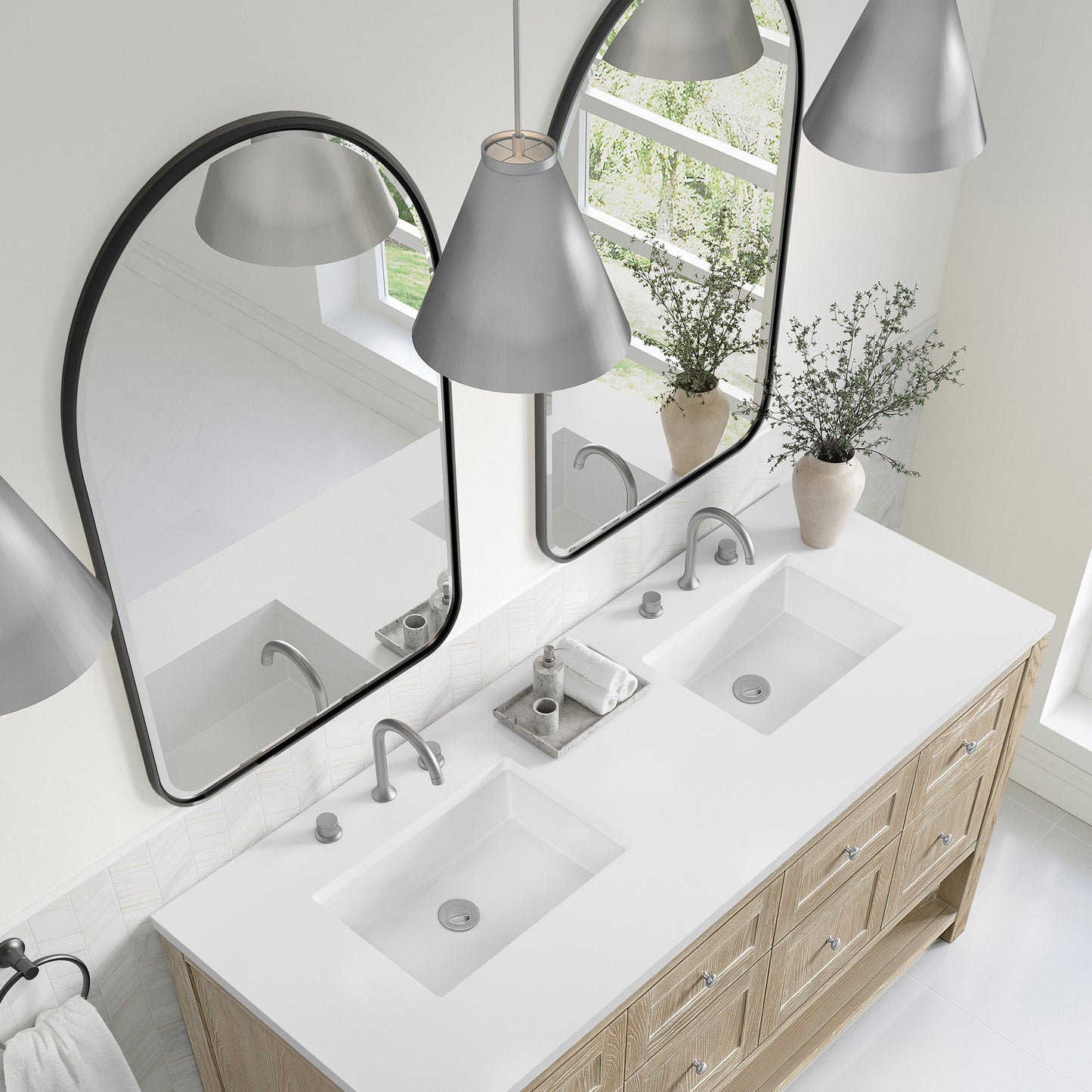 
                  
                    Rohe 24" Arched Mirror in Matte Black James Martin Vanities 
                  
                