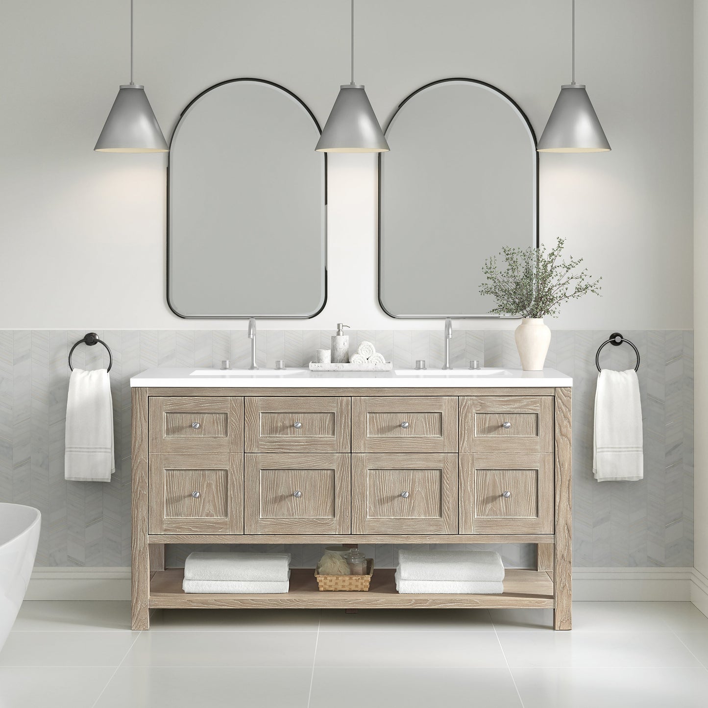 
                  
                    Rohe 24" Arched Mirror in Matte Black James Martin Vanities 
                  
                