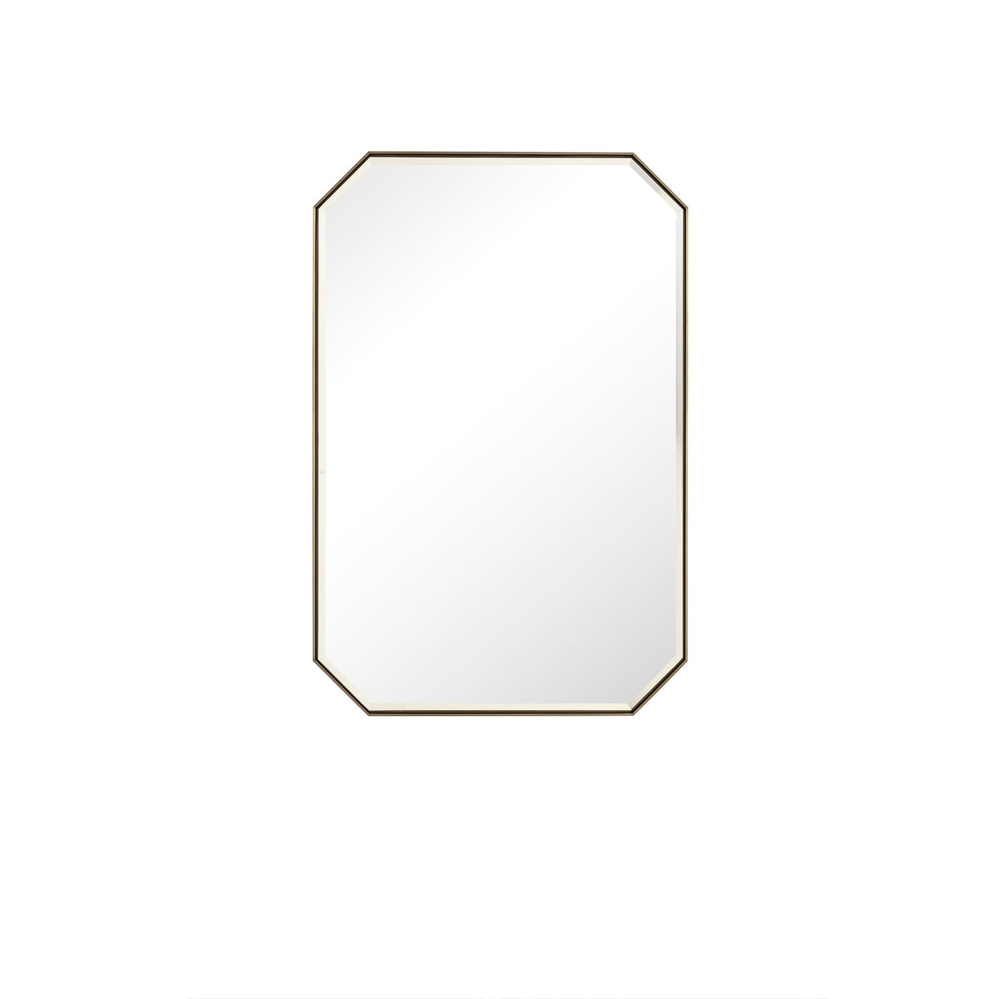 Rohe 24" Octagonal Mirror in Champagne Brass Mirror James Martin Vanities 