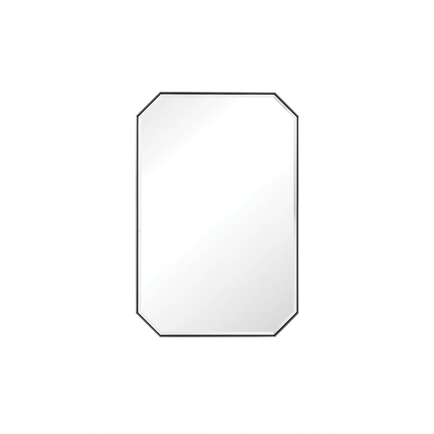 Rohe 24" Octagonal Mirror in Satin Nickel Mirror James Martin Vanities 