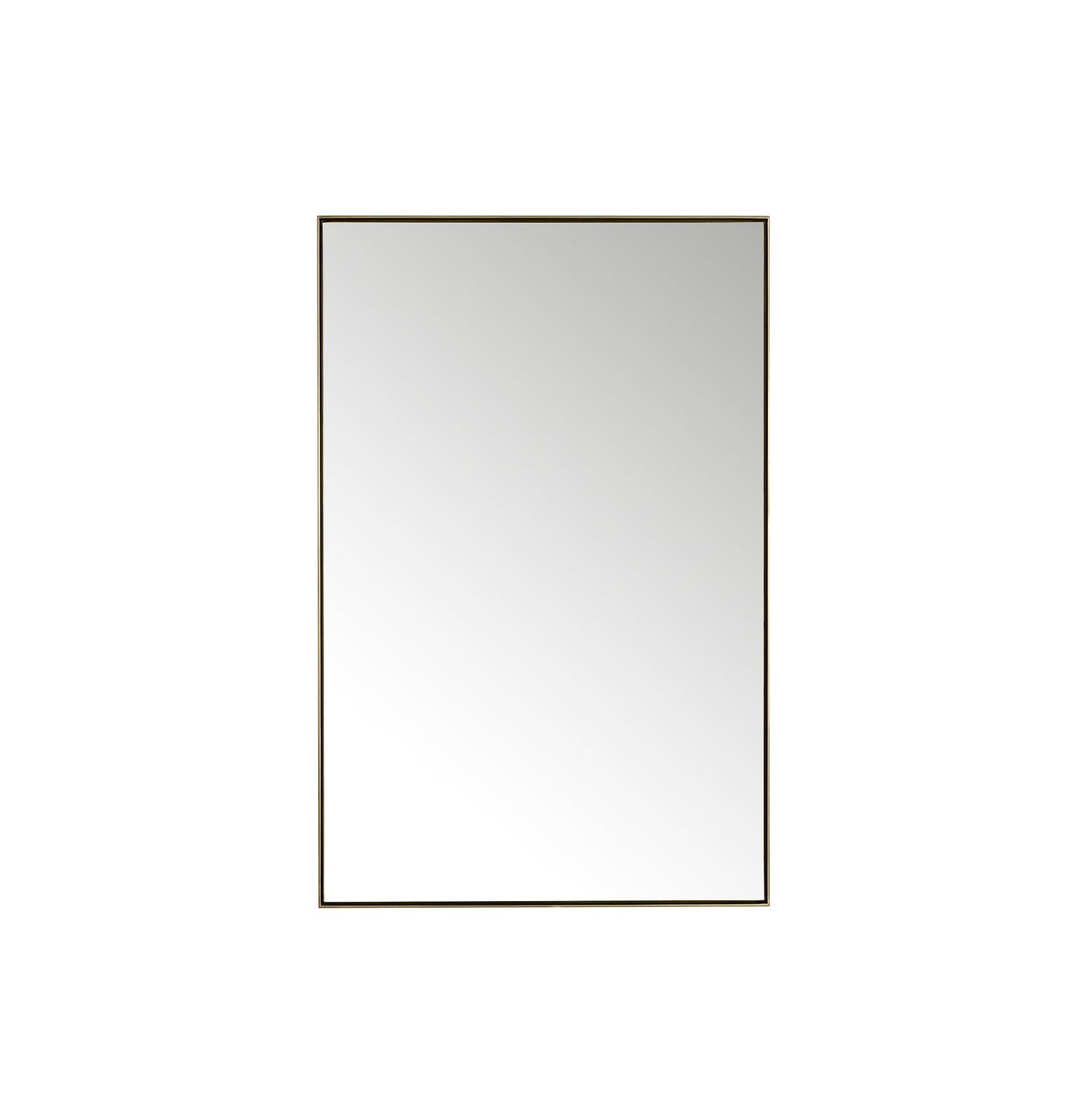 Rohe 26" Rectangular Mirror in Champagne Brass Mirror James Martin Vanities 