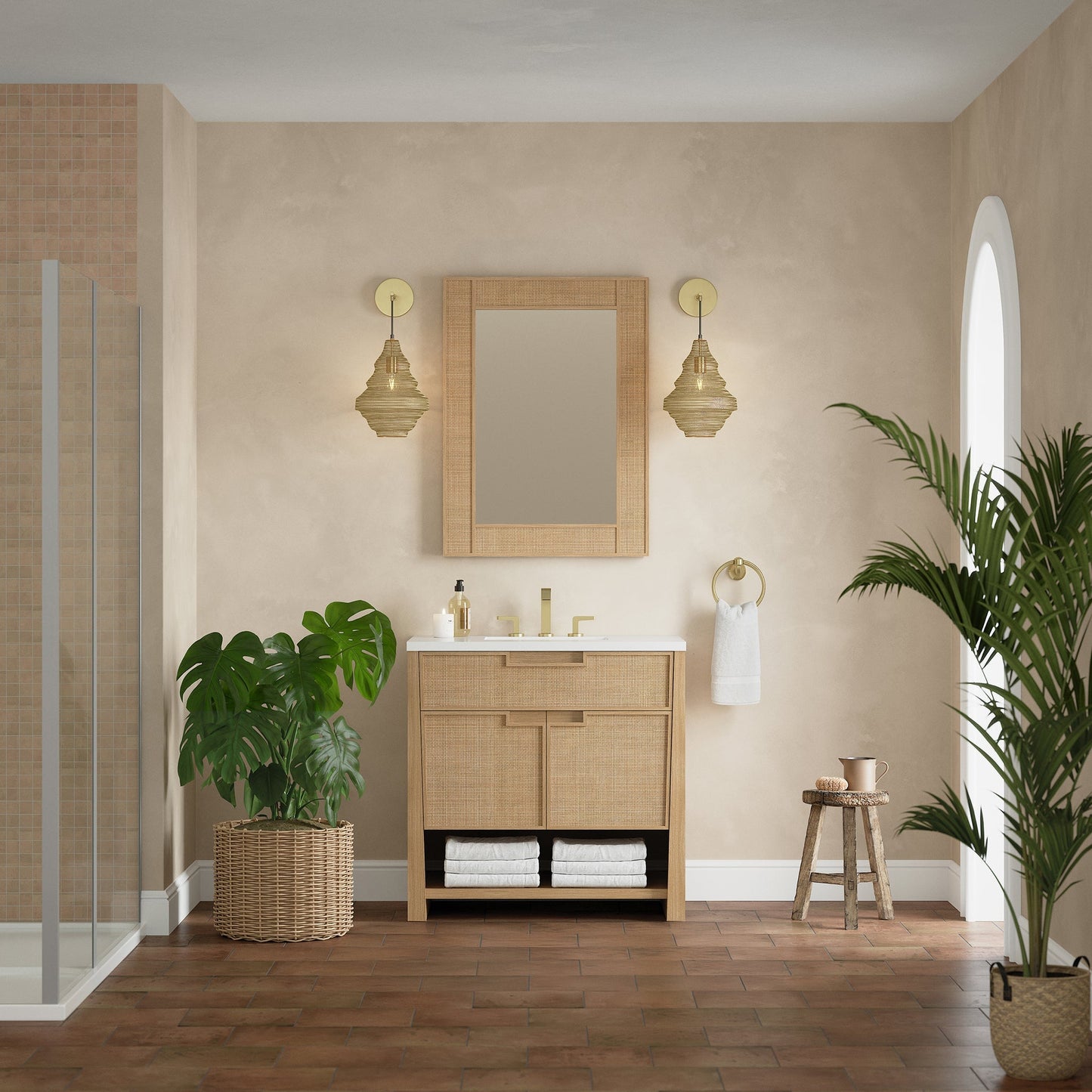 Solene 36" Single Vanity in Seaside Oak Single Bathroom Vanity James Martin Vanities 