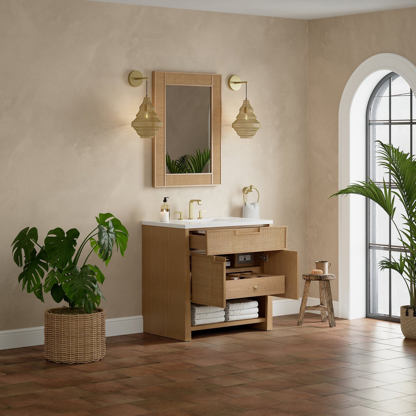 
                  
                    Solene 36" Single Vanity in Seaside Oak Single Bathroom Vanity James Martin Vanities 
                  
                