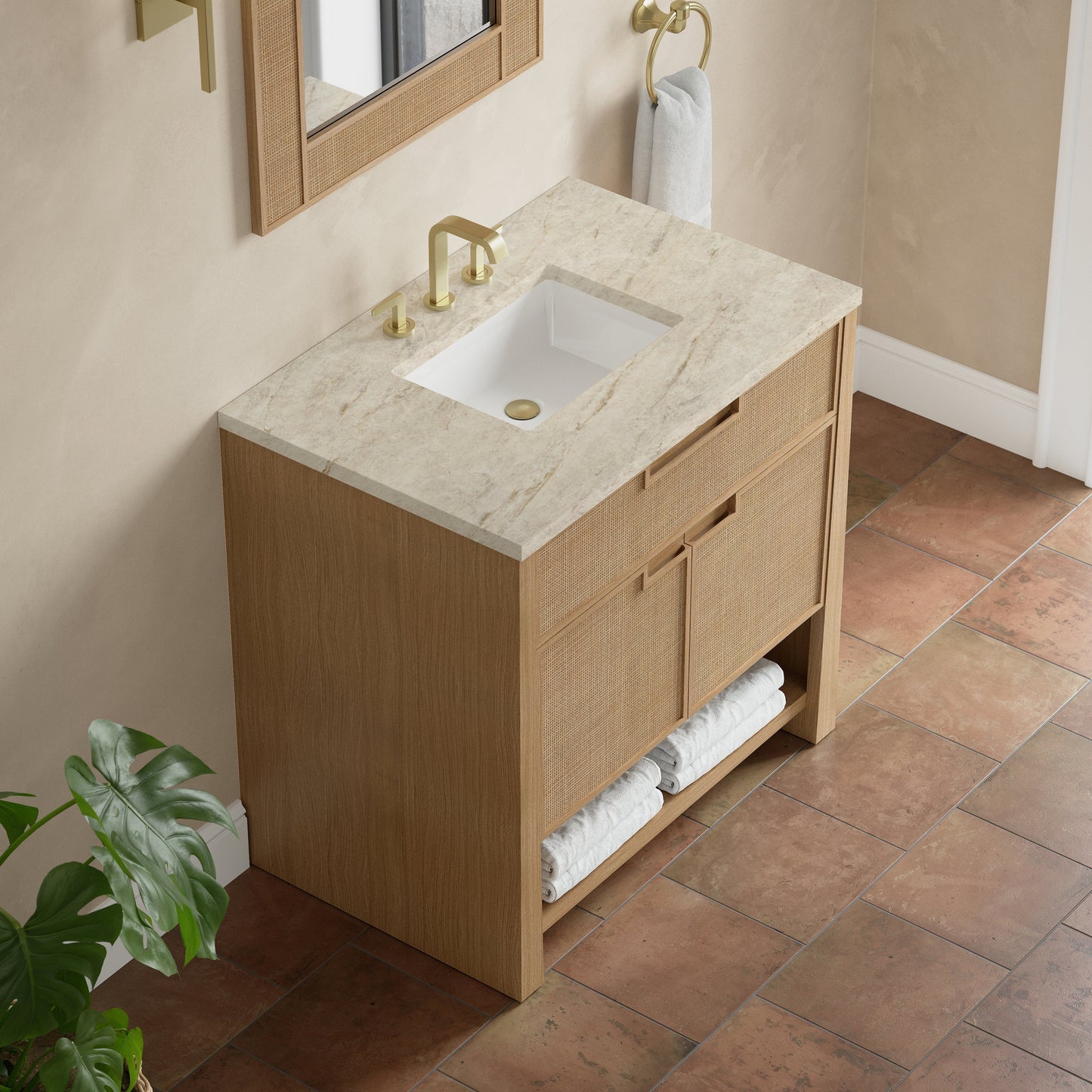 
                  
                    Solene 36" Single Vanity in Seaside Oak Single Bathroom Vanity James Martin Vanities Tajnar Eclos 
                  
                