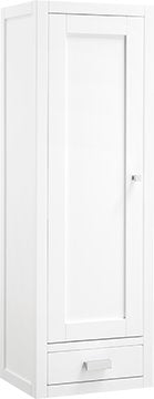 Addison 12" Petite Tower Hutch - Left, Glossy White Linen Cabinet James Martin Vanities 