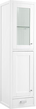Addison 15" Grand Tower Hutch - Left, Glossy White Linen Cabinet James Martin Vanities 