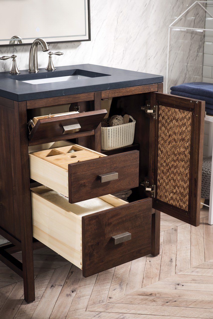 
                  
                    Addison 30" Single Vanity Cabinet, Mid Century Acacia Single Bathroom Vanity James Martin Vanities 
                  
                