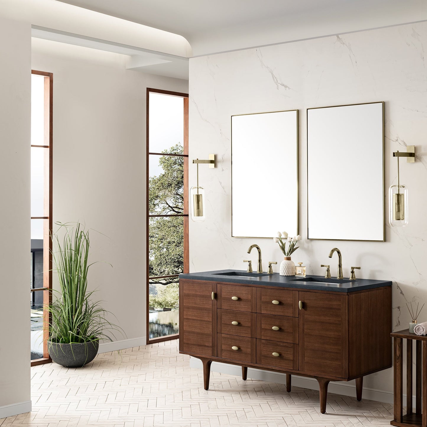
                  
                    Amberly 60" Double Vanity Double Bathroom Vanity James Martin Vanities 
                  
                