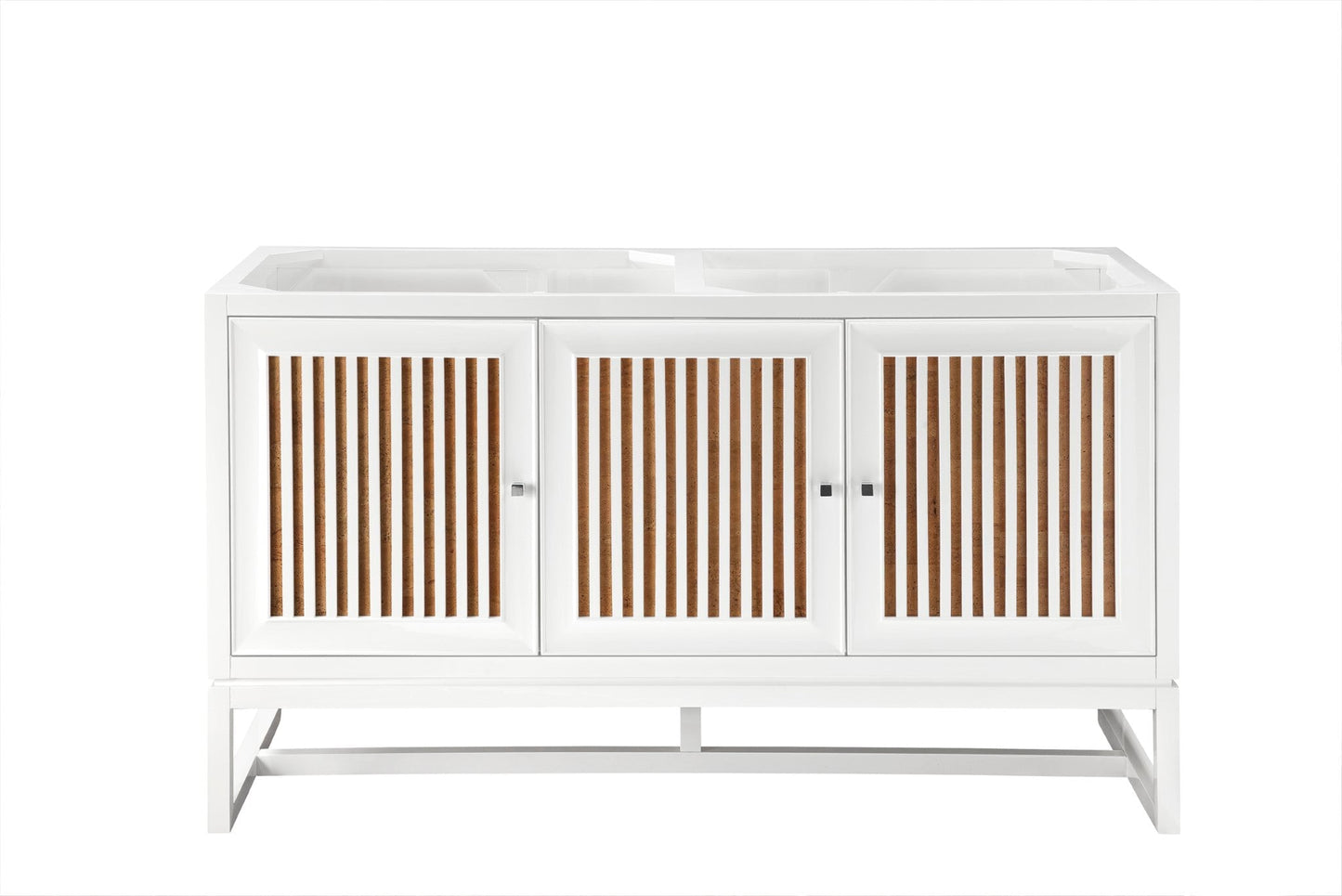 
                  
                    Athens 60" Double Vanity Cabinet, Glossy White Double Bathroom Vanity James Martin Vanities 
                  
                