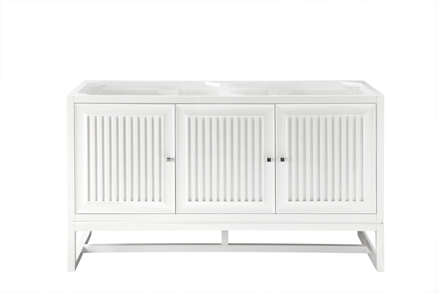 
                  
                    Athens 60" Double Vanity Cabinet, Glossy White Double Bathroom Vanity James Martin Vanities No Top 
                  
                