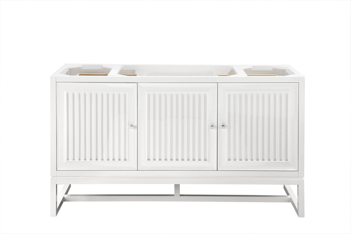 
                  
                    Athens 60" Single Vanity Cabinet , Glossy White Single Bathroom Vanity James Martin Vanities No Top 
                  
                