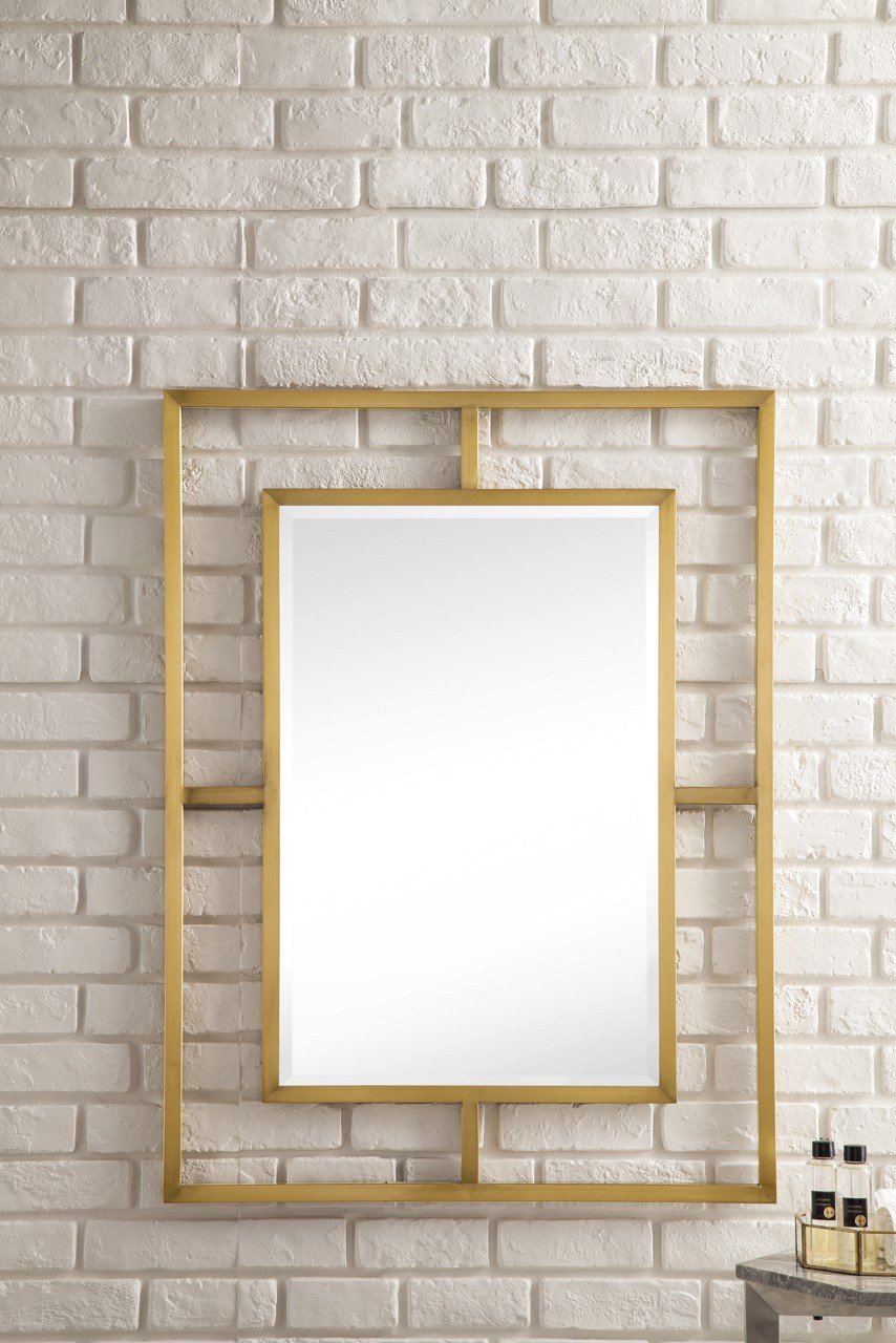 Boston 30" Rectangular Mirror, Radiant Gold Mirror James Martin Vanities 