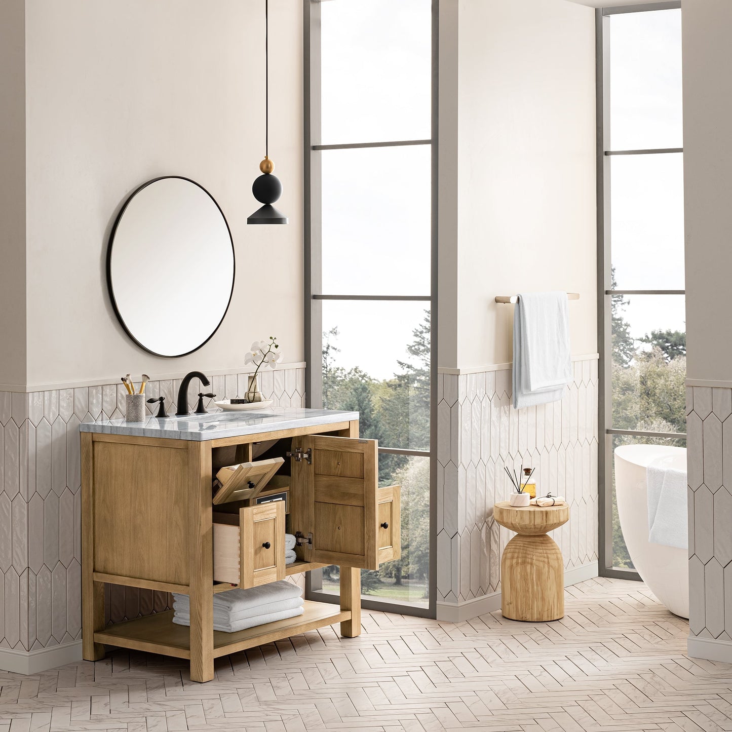 
                  
                    Breckenridge 36" Single Vanity in Light Natural Oak Single Bathroom Vanity James Martin Vanities 
                  
                
