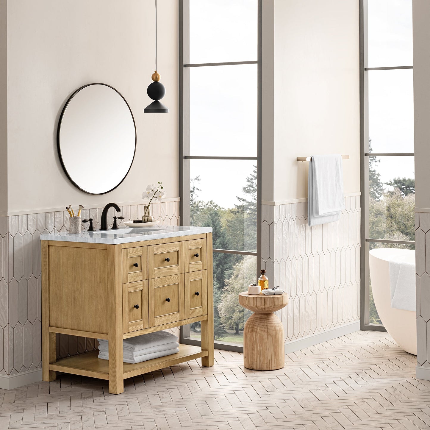 
                  
                    Breckenridge 36" Single Vanity in Light Natural Oak Single Bathroom Vanity James Martin Vanities 
                  
                