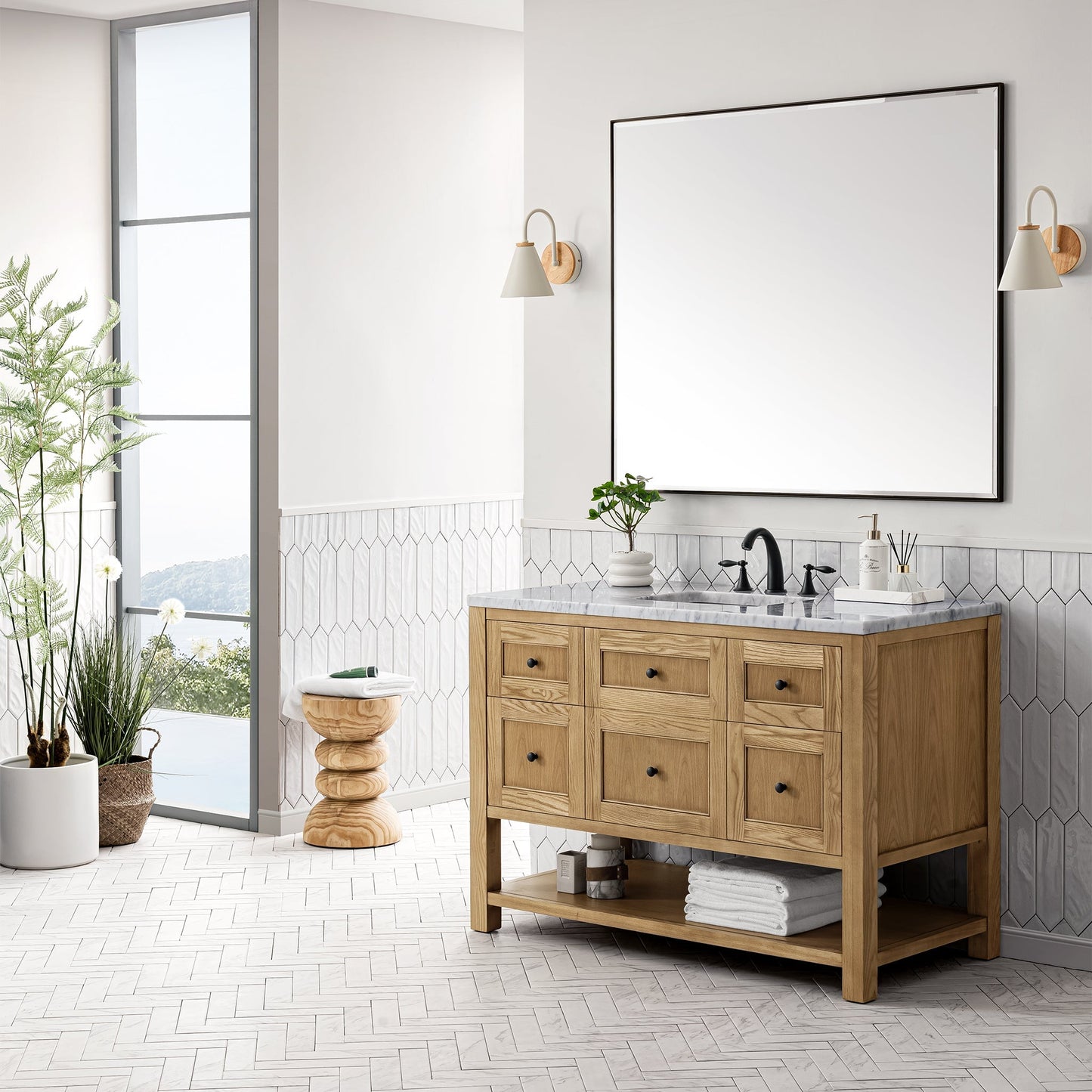 
                  
                    Breckenridge 48" Single Vanity in Light Natural Oak Single Bathroom Vanity James Martin Vanities 
                  
                