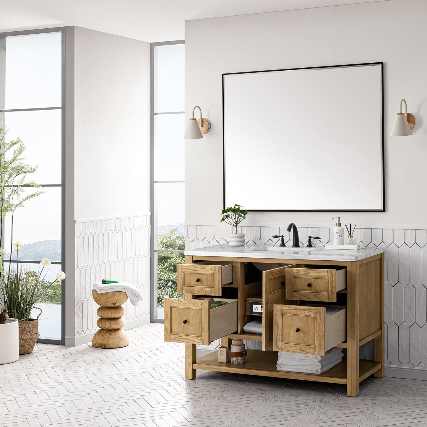 
                  
                    Breckenridge 48" Single Vanity in Light Natural Oak Single Bathroom Vanity James Martin Vanities 
                  
                
