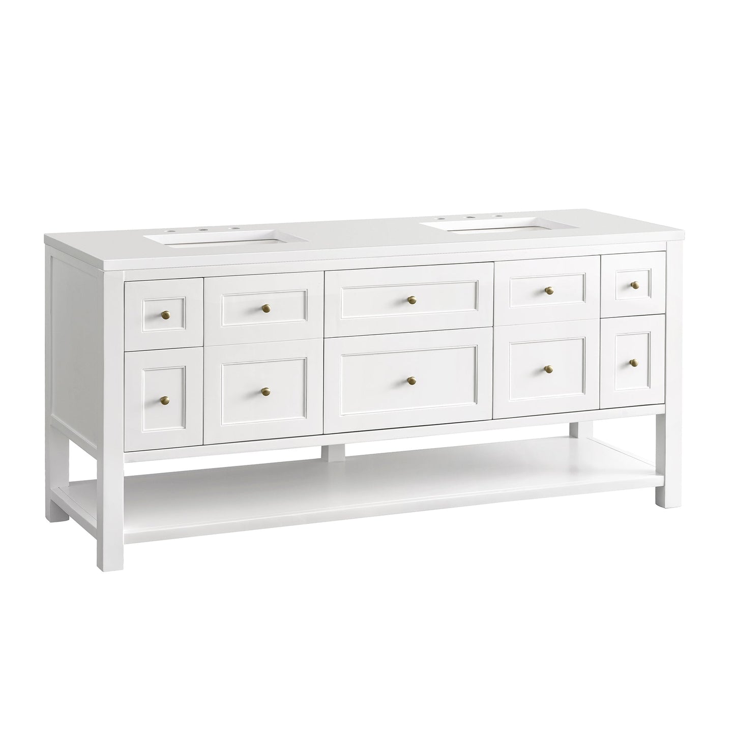 
                  
                    Breckenridge 72" Double Vanity in Bright White Double Bathroom Vanity James Martin Vanities 
                  
                