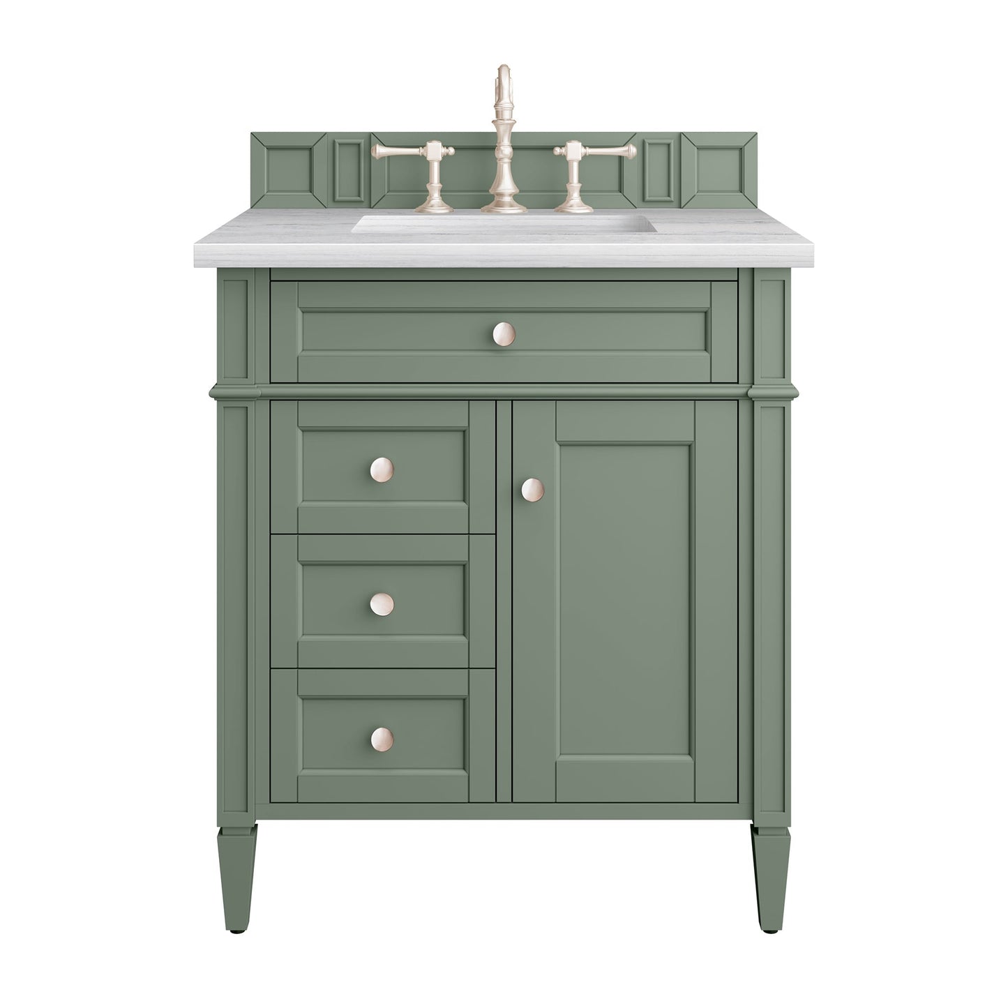 
                  
                    Brittany 30" Single Bathroom Vanity in Smokey Celadon Single Bathroom Vanity James Martin Vanities 
                  
                