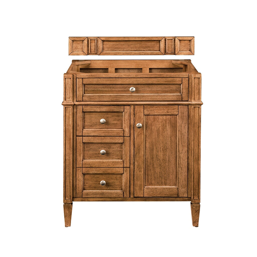 
                  
                    Brittany 30" Single Vanity Cabinet in Saddle Brown Single Bathroom Vanity James Martin Vanities No Top 
                  
                