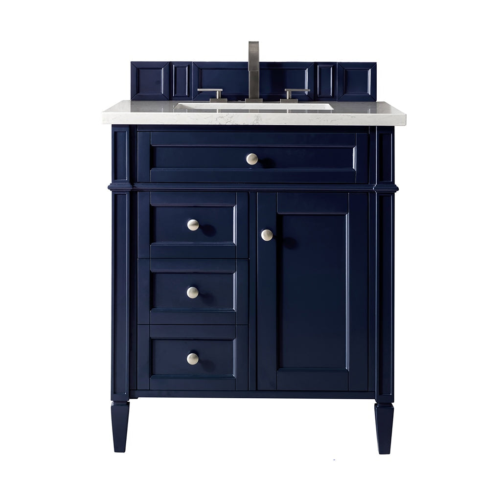 
                  
                    Brittany 30" Single Vanity in Victory Blue Single Bathroom Vanity James Martin Vanities Carrara White Marble 
                  
                