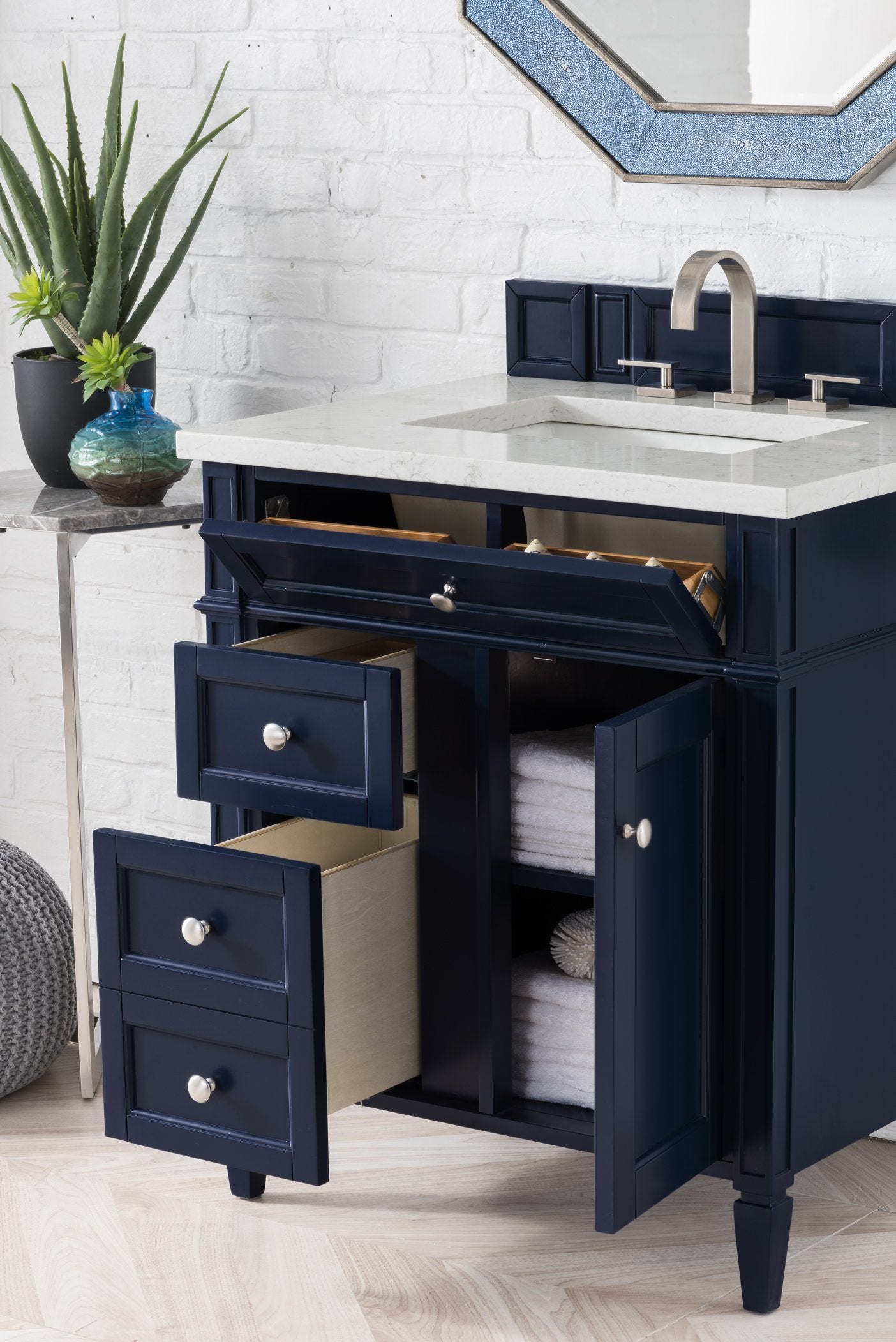 
                  
                    Brittany 30" Single Vanity, Victory Blue Single Bathroom Vanity James Martin Vanities 
                  
                