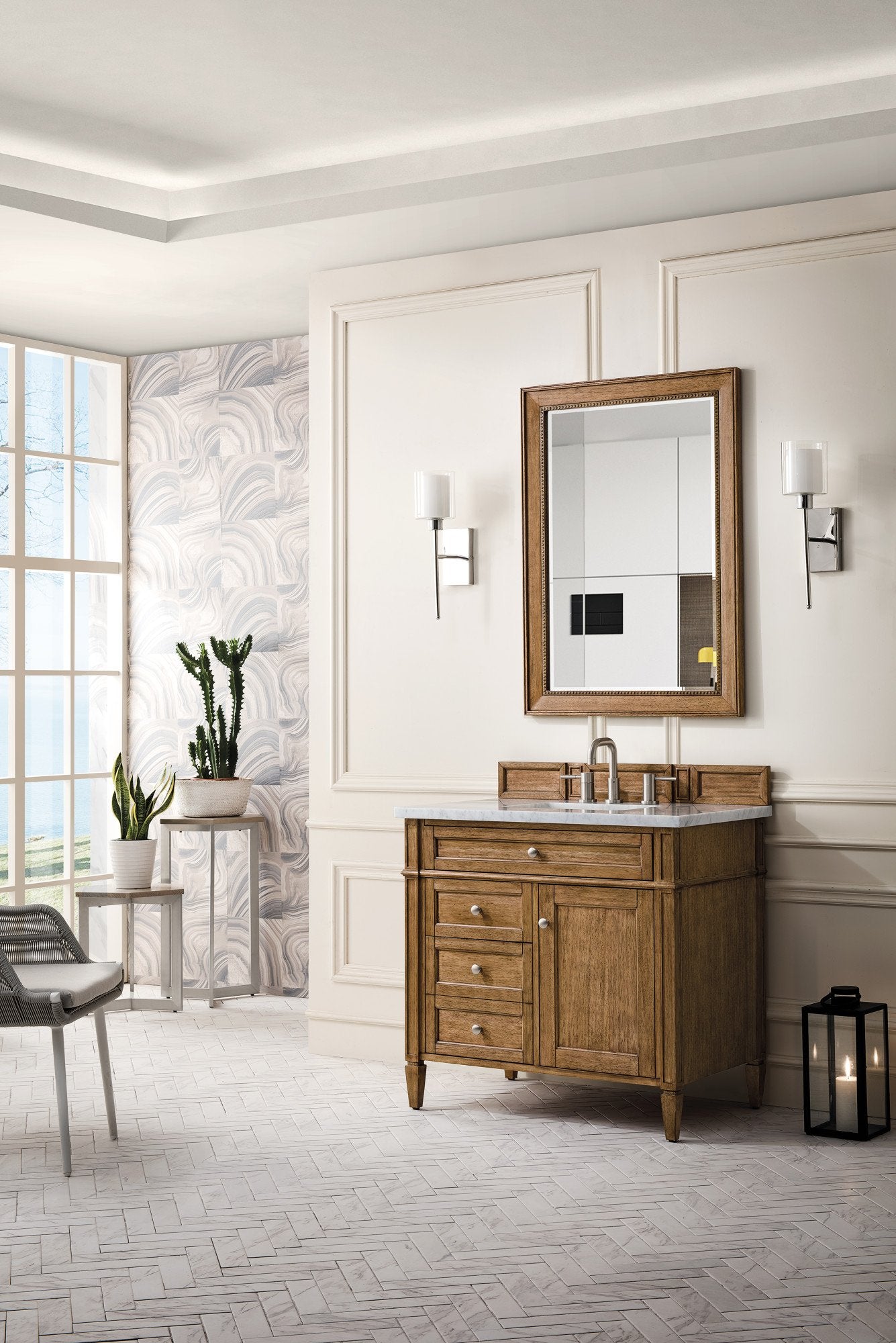 
                  
                    Brittany 36" Single Vanity Cabinet, Saddle Brown Single Bathroom Vanity James Martin Vanities 
                  
                