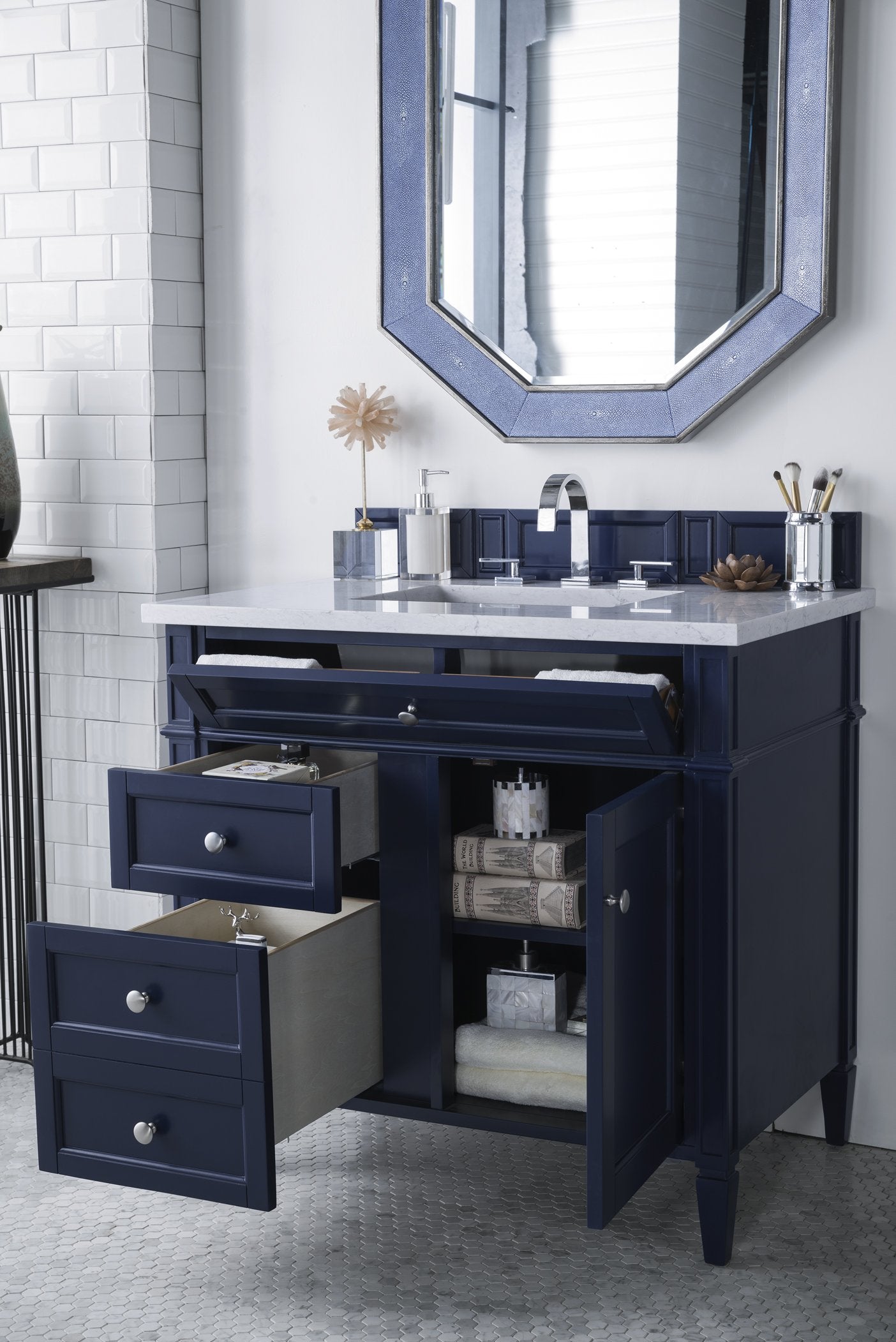 
                  
                    Brittany 36" Single Vanity, Victory Blue Single Bathroom Vanity James Martin Vanities 
                  
                