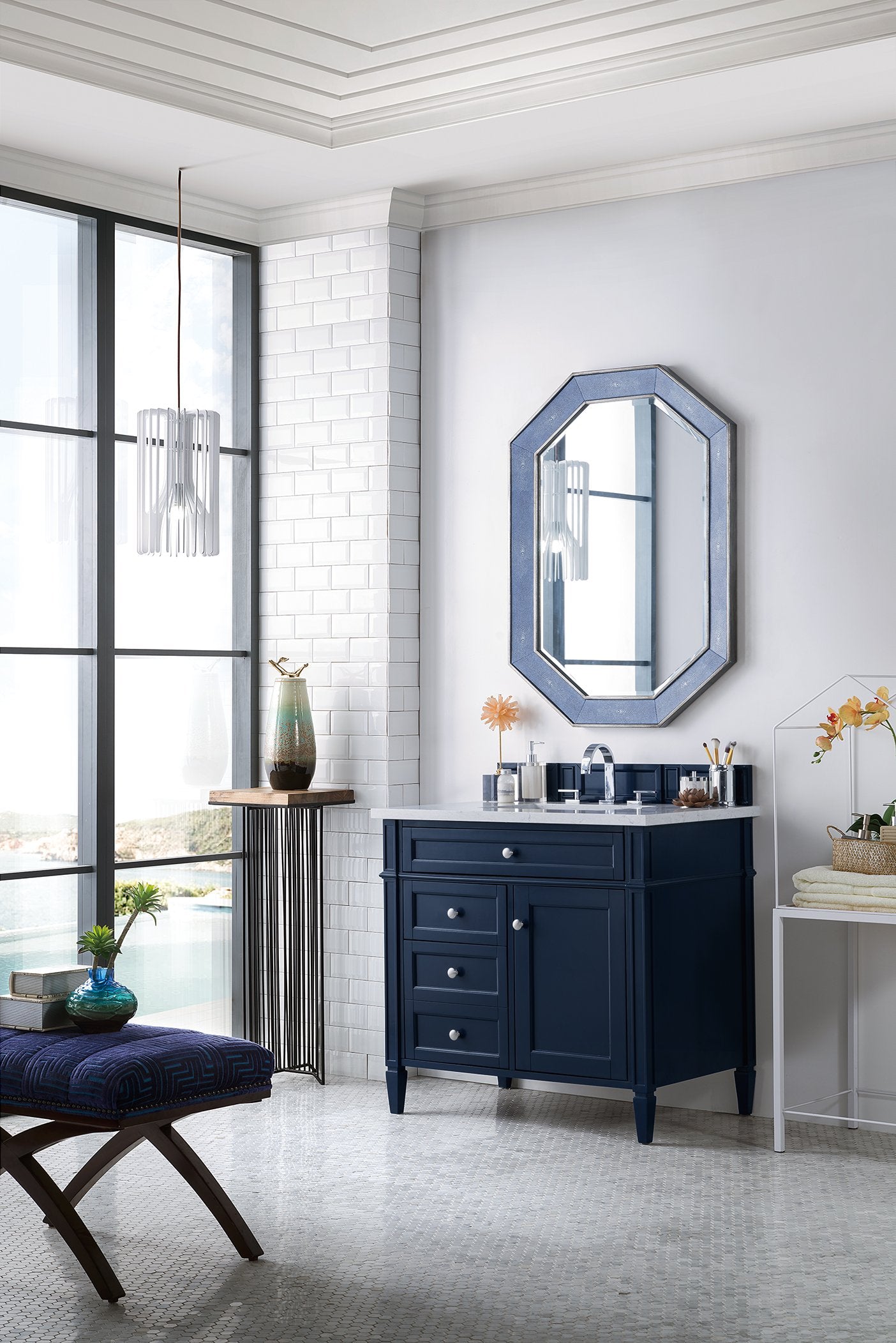 
                  
                    Brittany 36" Single Vanity, Victory Blue Single Bathroom Vanity James Martin Vanities 
                  
                