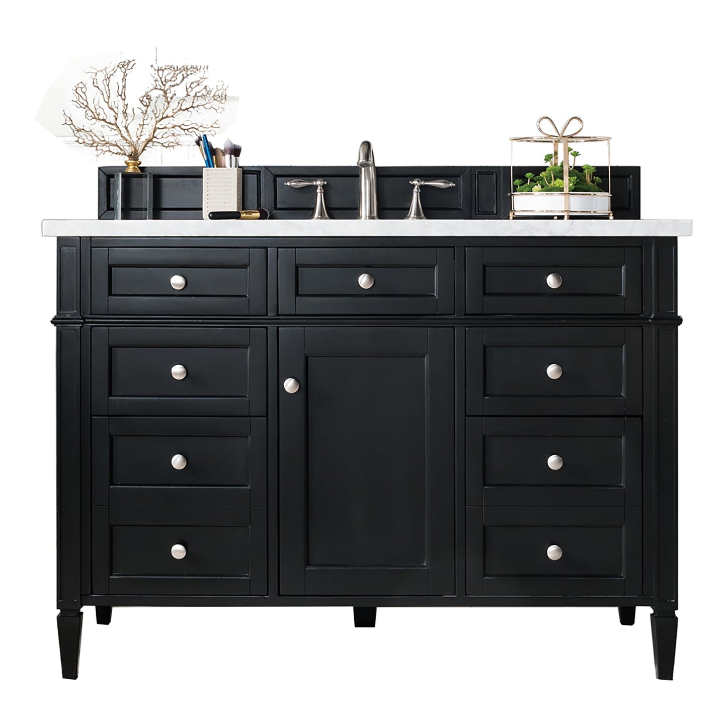 
                  
                    Brittany 48" Single Bathroom Vanity in Black Onyx Single Bathroom Vanity James Martin Vanities Arctic Fall Solid Surface 
                  
                