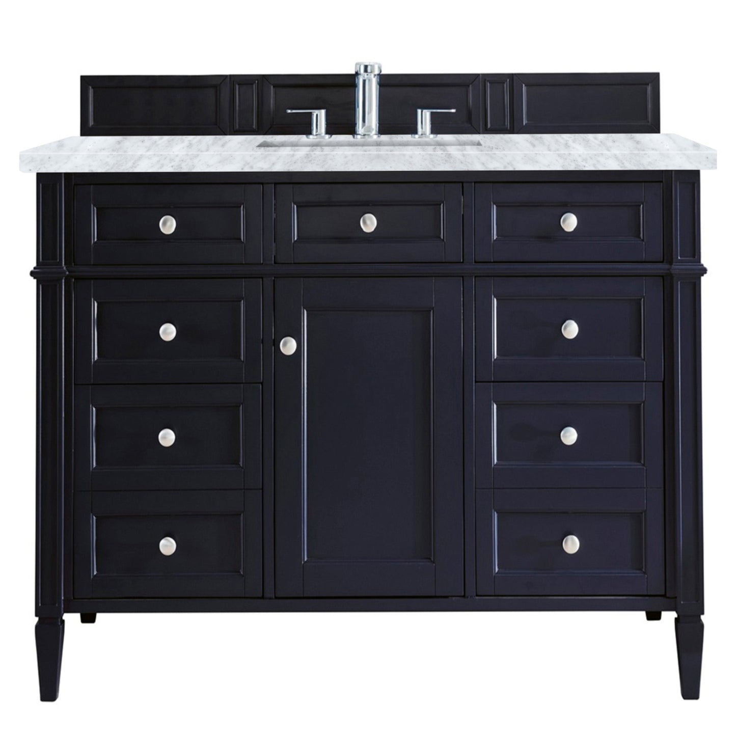 
                  
                    Brittany 48" Single Bathroom Vanity in Victory Blue Single Bathroom Vanity James Martin Vanities Carrara White Marble 
                  
                