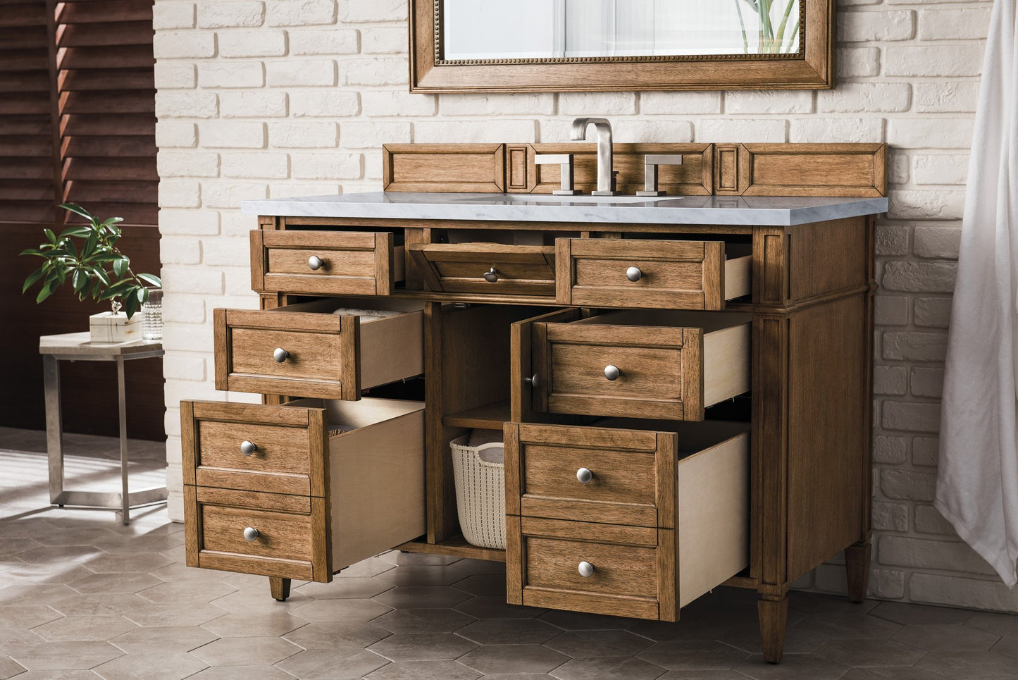
                  
                    Brittany 48" Single Vanity Cabinet, Saddle Brown Single Bathroom Vanity James Martin Vanities 
                  
                