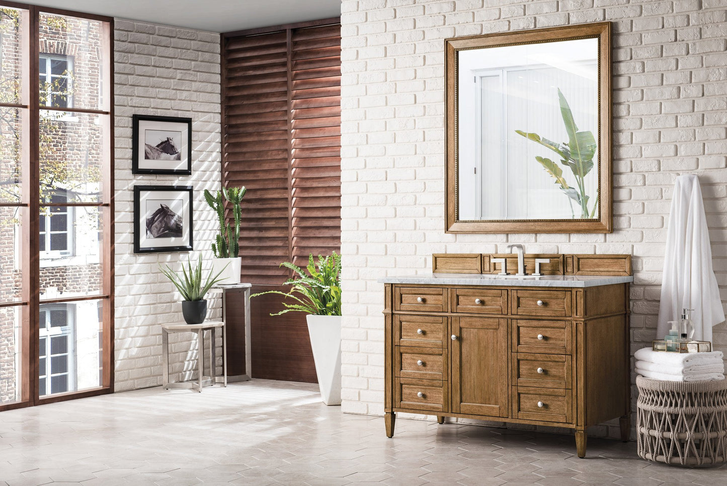 
                  
                    Brittany 48" Single Vanity Cabinet, Saddle Brown Single Bathroom Vanity James Martin Vanities 
                  
                