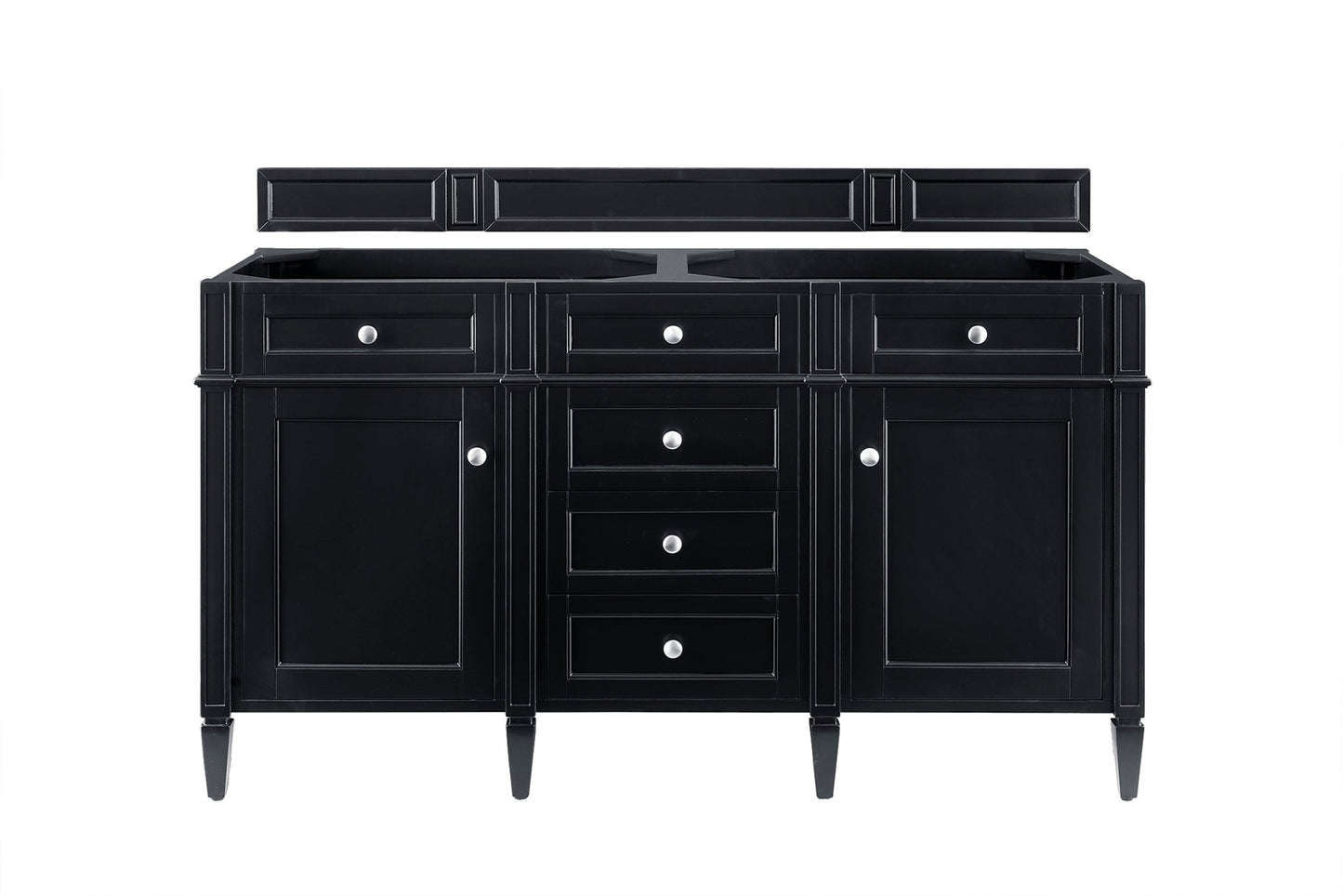 
                  
                    Brittany 60" Double Bathroom Vanity in Black Onyx Double bathroom Vanity James Martin Vanities No Top 
                  
                