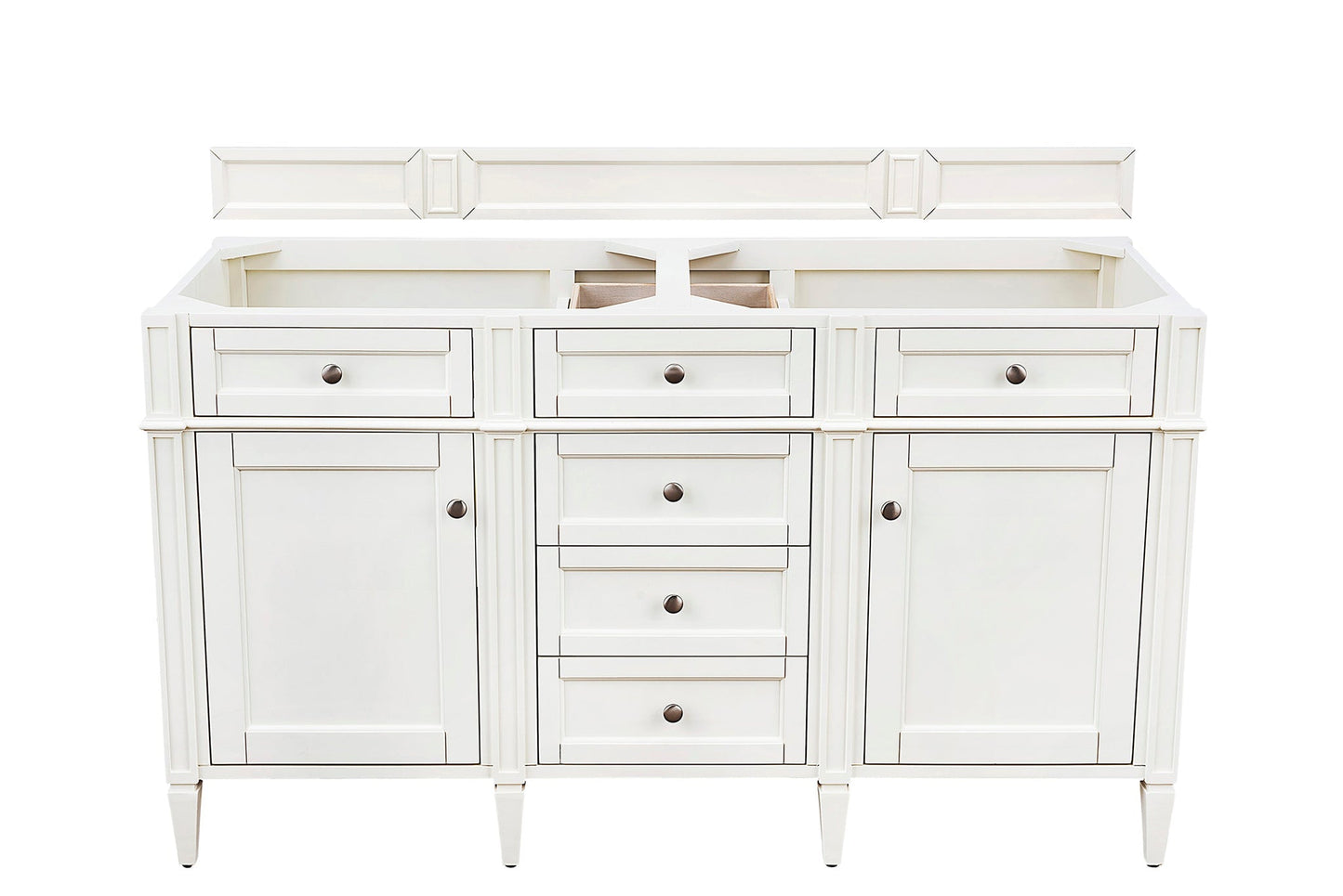 
                  
                    Brittany 60" Double Bathroom Vanity in Bright White Double bathroom Vanity James Martin Vanities No Top 
                  
                
