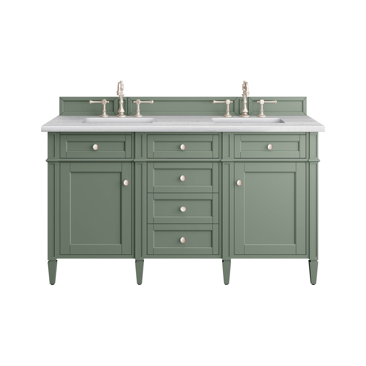 
                  
                    Brittany 60" Double Bathroom Vanity in Smokey Celadon Double bathroom Vanity James Martin Vanities 
                  
                