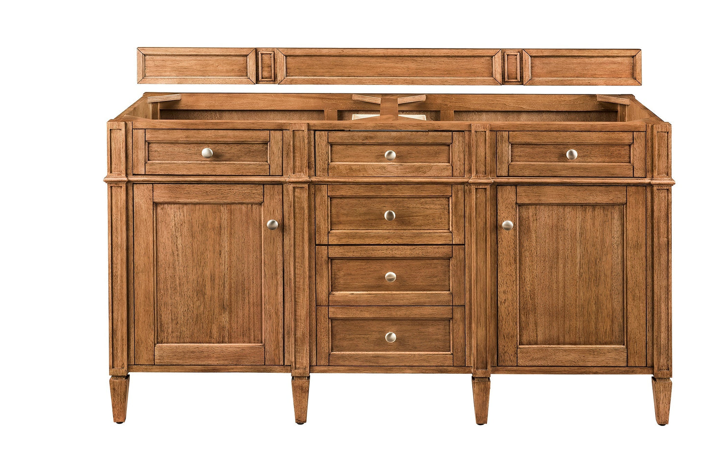 
                  
                    Brittany 60" Double Vanity Cabinet in Saddle Brown Double Bathroom Vanity James Martin Vanities No Top 
                  
                