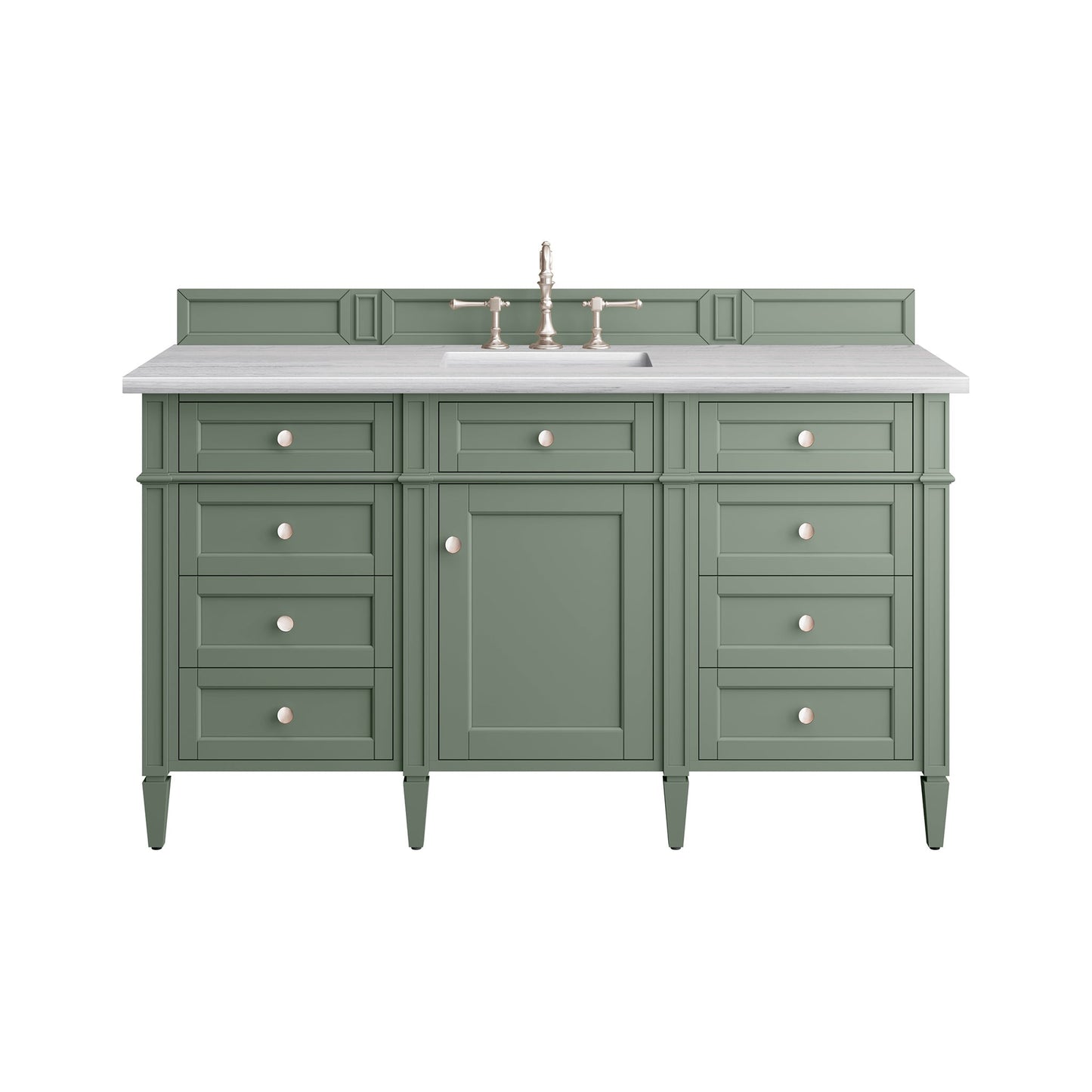 
                  
                    Brittany 60" Single Bathroom Vanity in Smokey Celadon Single Bathroom Vanity James Martin Vanities 
                  
                