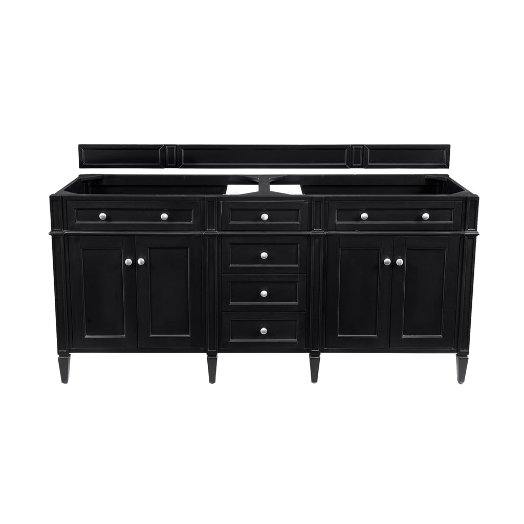 
                  
                    Brittany 72" Double Bathroom Vanity in Black Onyx Double bathroom Vanity James Martin Vanities No Top 
                  
                