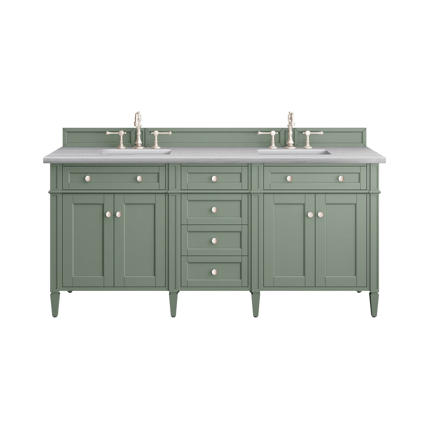 
                  
                    Brittany 72" Double Bathroom Vanity in Smokey Celadon Double bathroom Vanity James Martin Vanities 
                  
                