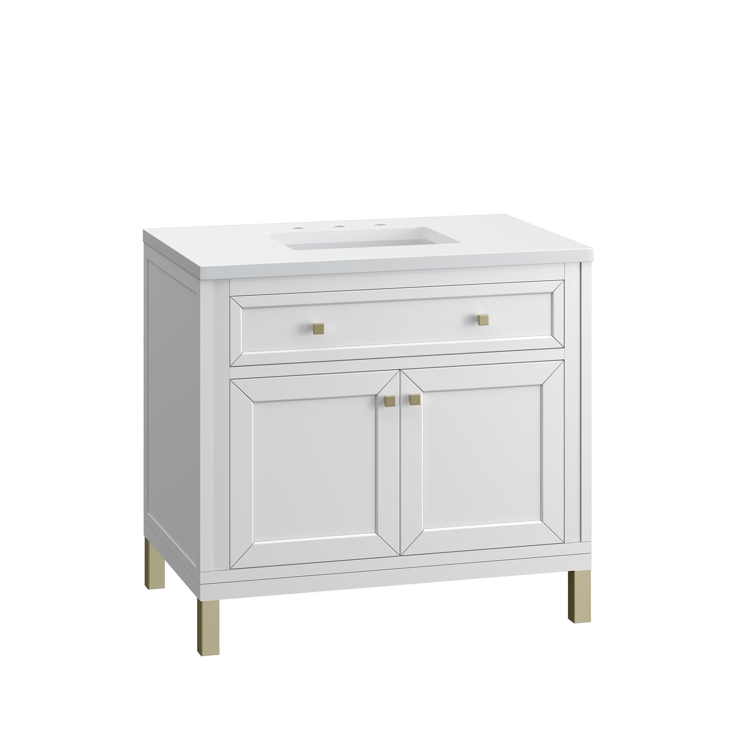 
                  
                    Chicago 36" Single Bathroom Vanity Glossy White Single Bathroom Vanity James Martin Vanities 
                  
                