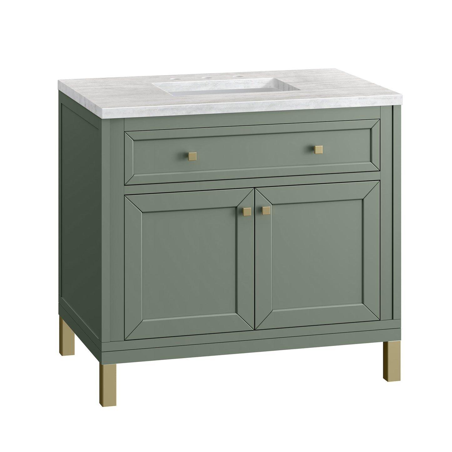 
                  
                    Chicago 36" Single Bathroom Vanity in Smokey Celadon Single Bathroom Vanity James Martin Vanities 
                  
                