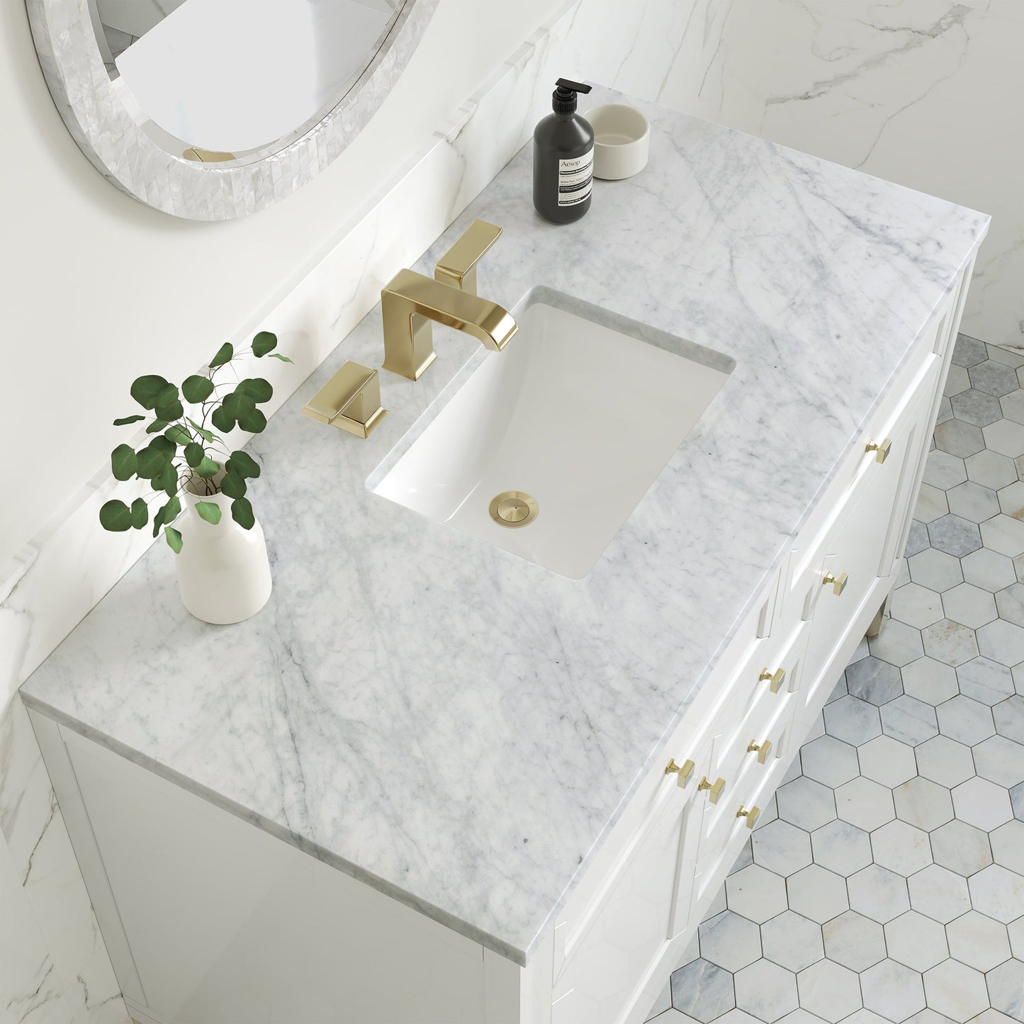 
                  
                    Chicago 48" Single Bathroom Vanity in Glossy White Single Bathroom Vanity James Martin Vanities 
                  
                